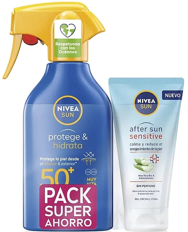 Set - NIVEA Sun Protection Set (spray/270ml + cream/gel/175ml) — photo N1