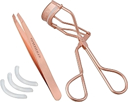 Eyebrow and Eyelash Set - Tweezerman Rose Gold Tweezer & Lash Curler Set — photo N2