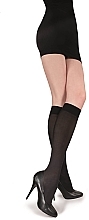 Microfiber Knee-Socks 'Marta', 40 den, nero - Knittex — photo N2