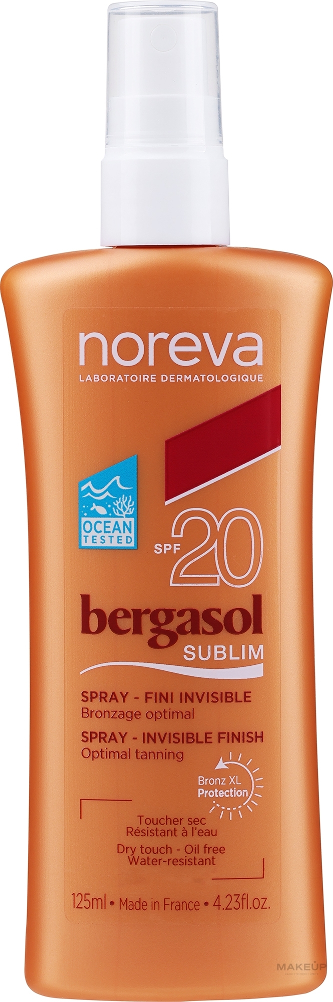 Body Sun Oil - Noreva Laboratoires Bergasol Sublim Satiny Sun Oil SPF20 — photo 125 ml