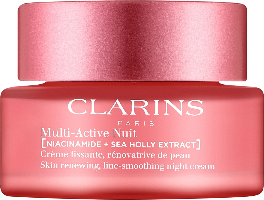 Night Cream for Dry Skin - Clarins Multi-Active Jour Niacinamide+Sea Holly Extract Glow Boosting Line-Smoothing Night Cream Dry Skin — photo N1