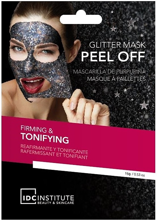 Firming & Toning Face Mask with Glitter - IDC Institute Glitter Mask Peel Off Firming & Tonifying — photo N1