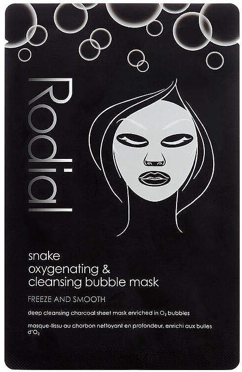 Charcoal Bubble Sheet Mask - Rodial Snake Oxygenating & Cleansing Bubble Sheet Mask — photo N1