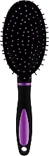 Fragrances, Perfumes, Cosmetics Bright Colors Massage Hair Brush, large, black-purple - Laskovaya