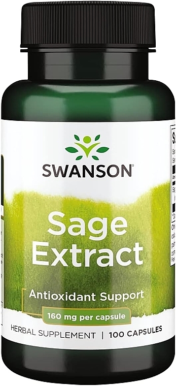 Sage Extract Dietary Supplement, 160 mg - Swanson Sage Extract — photo N1