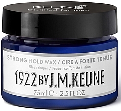 Fragrances, Perfumes, Cosmetics Strong Hold Hair Styling Wax for Men - Keune 1922 Strong Hold Wax For Men