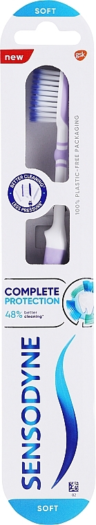 Toothbrush Soft, white with lilac - Sensodyne Complete Protection Soft — photo N1