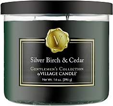 Fragrances, Perfumes, Cosmetics Scented Candle in Jar "Silver Birch and Cedar" - Village Candle Gentlemens Collection Silver Birch & Cedar