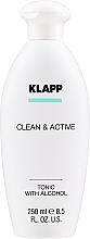 Fragrances, Perfumes, Cosmetics Face Tonic - Klapp Clean & Active Tonic with Alcohol