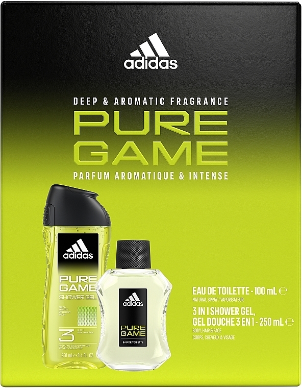 Adidas Pure Game - Set (edt/100ml + sh/gel/250ml) — photo N2