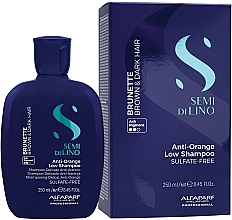 Brunette Anti-Orange Shampoo - AlfaParf Milano Semi Di Lino Brunette Anti-Orange Low Shampoo — photo N2