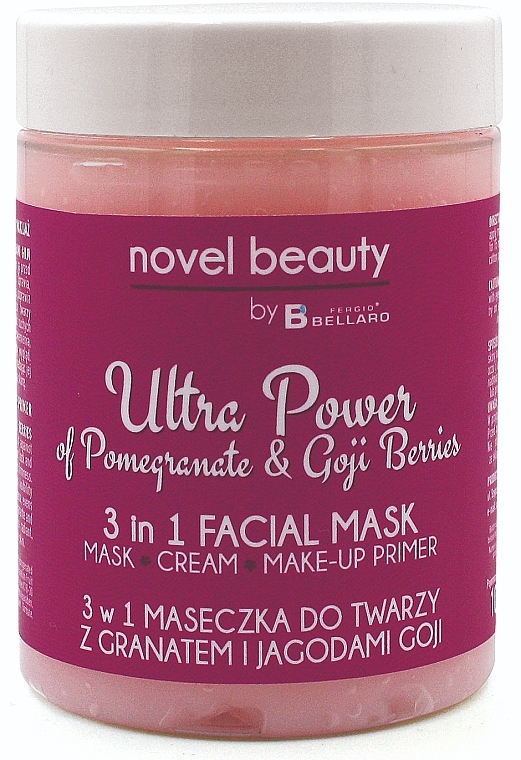3-in-1 Face Mask with Pomegranate and Blueberries - Fergio Bellaro Novel Beauty Ultra Power Facial Mask — photo N1