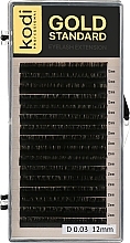 Gold Standard D 0.03 False Eyelashes (16 rows: 12 mm) - Kodi Professional — photo N1
