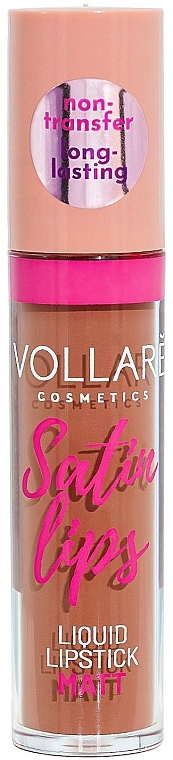 Matte Liquid Lipstick - Vollare Cosmetics Satin Lips Matt Liquid Lipstick — photo N1