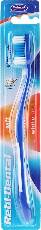 Toothbrush 'Rebi-Dental M43', soft, blue - Mattes — photo N1