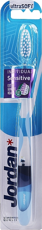 Soft Toothbrush, blue with seagull - Jordan Individual Sensitive Ultrasoft — photo N1