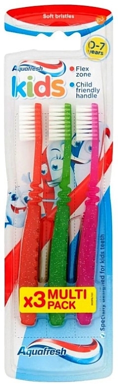 Kids Toothbrush Set - Aquafresh Kids Triple Pack Soft — photo N1