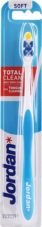 Toothbrush Total Clean, Soft, blue - Jordan Total Clean Soft — photo N1