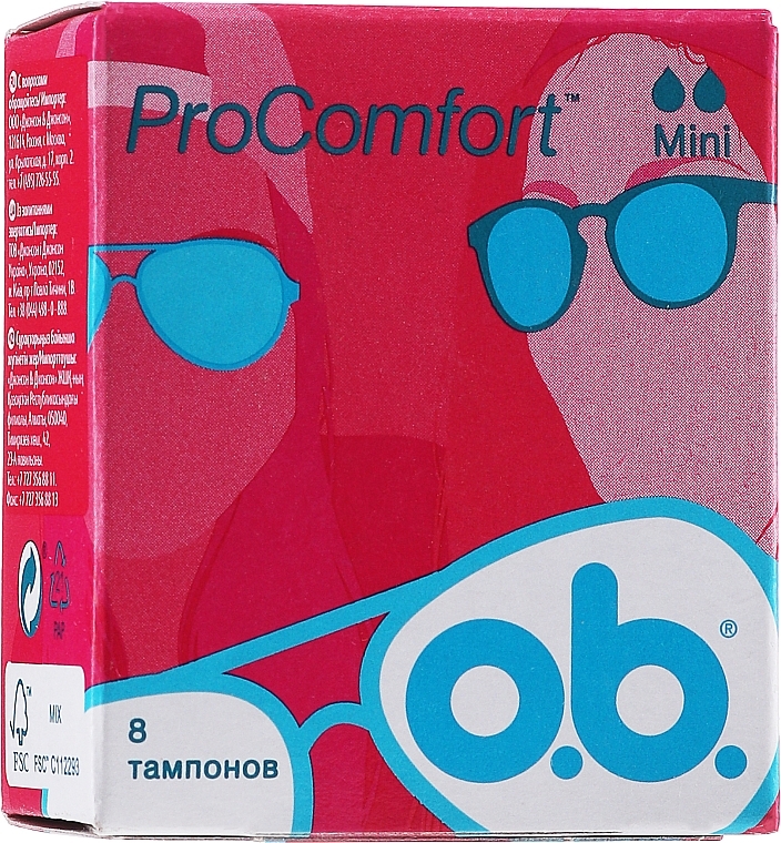 Tampons, 8 pcs - o.b. ProComfort Mini Tampons — photo N1