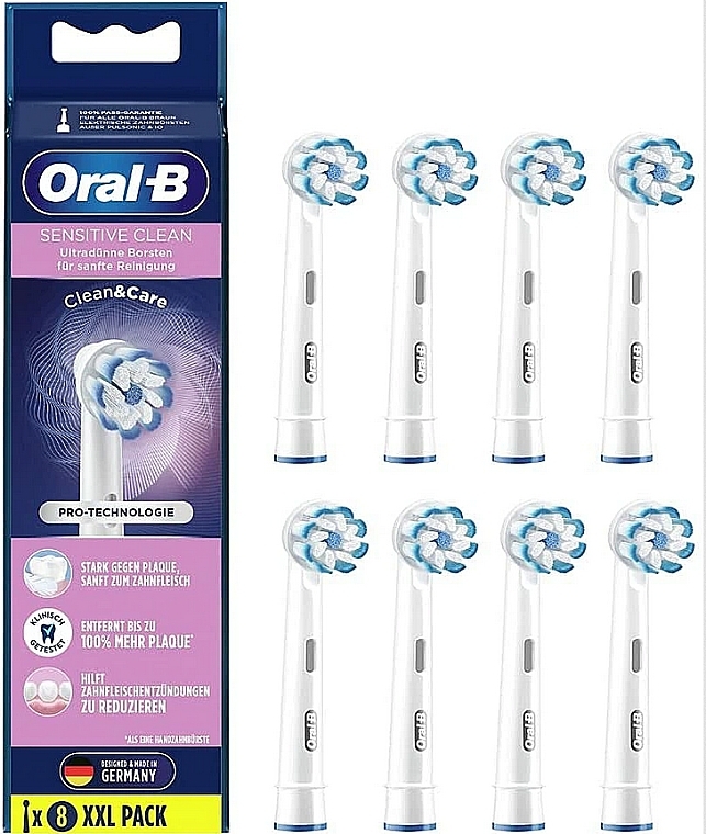 Electric Toothbrush Heads, 8 pcs - Oral-B Sensi UltraThin Toothbrush Heads — photo N1