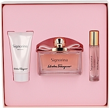 Fragrances, Perfumes, Cosmetics Salvatore Ferragamo Signorina - Set (edp/100ml + edp/10ml + b/lot/50ml)